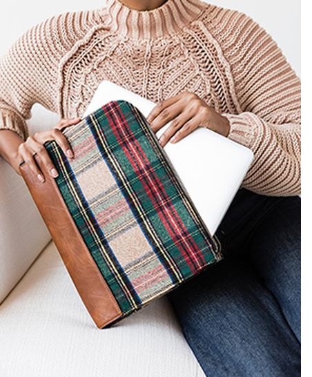 Adele Flannel Clutch / Tablet Sleeve 13''