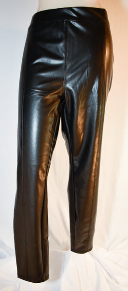 Pull On Stretch Vegan Leather Skinny Pants