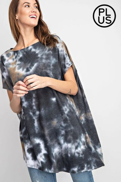 Tie Dye Printed Poncho Top