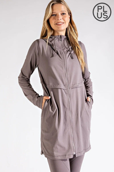 Hooded Tunic Jacket -J3065PL