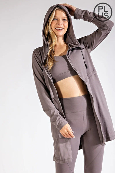 Hooded Tunic Jacket -J3065PL