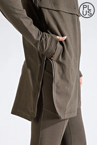 Hooded Tunic Jacket -J3065PL